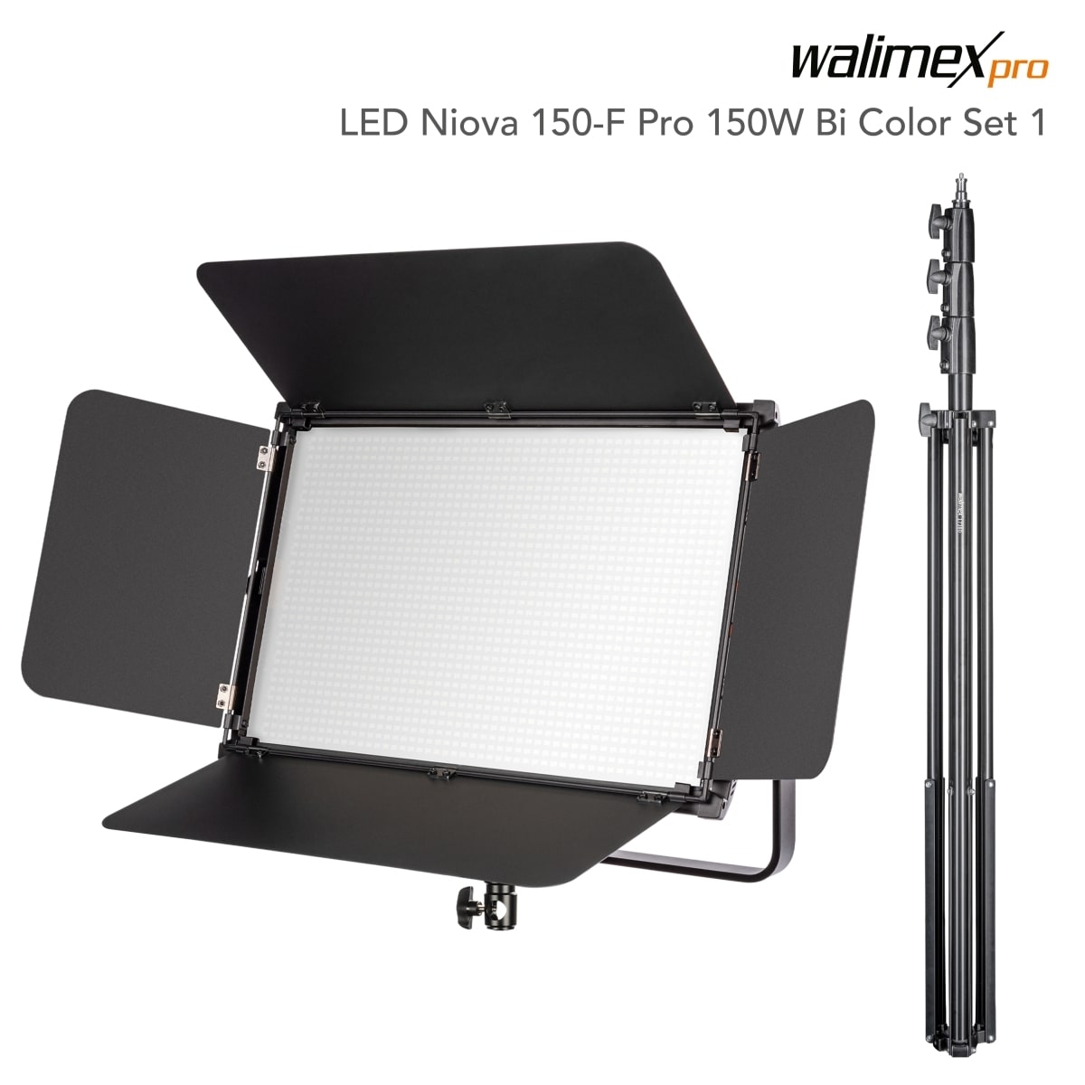 Walimex Pro LED Niova 150-F Pro 150W BI CO Set