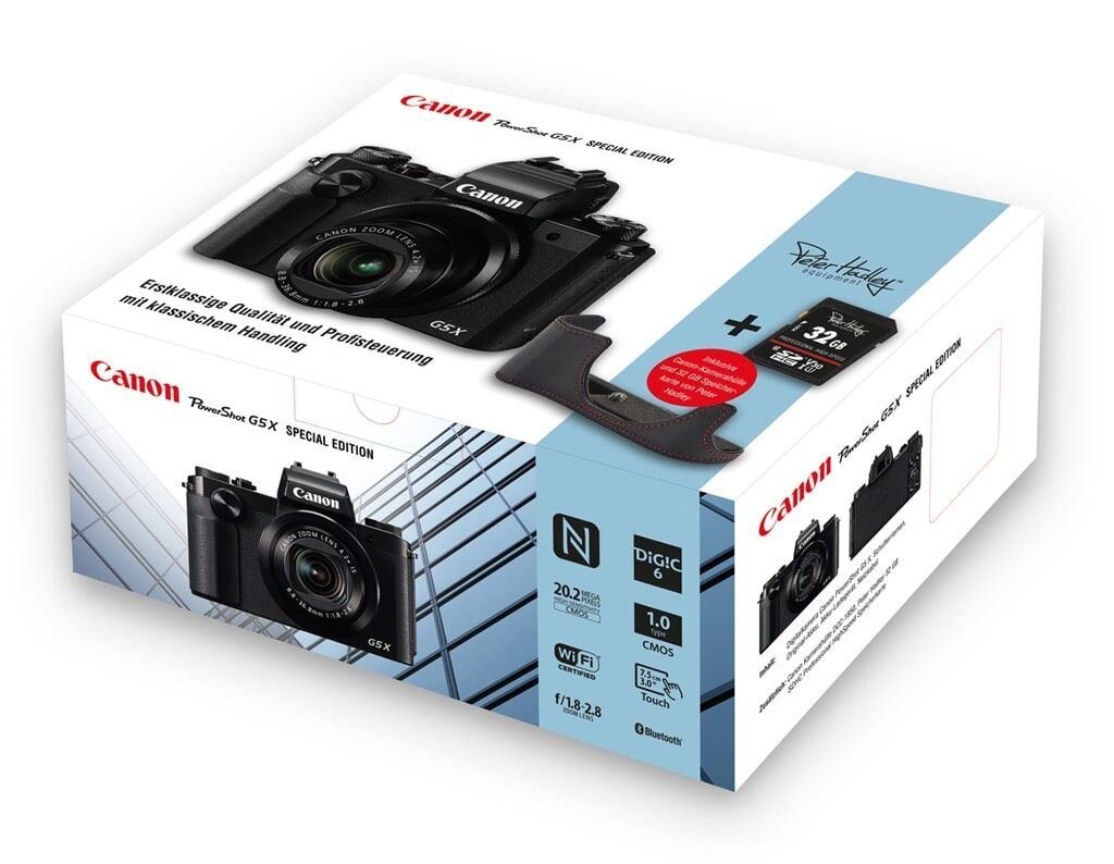Canon PowerShot G5 X Special Edition inkl. Canon DCC-1850 Leder-Kamerahülle und SDHC 32GB Speicherkarte