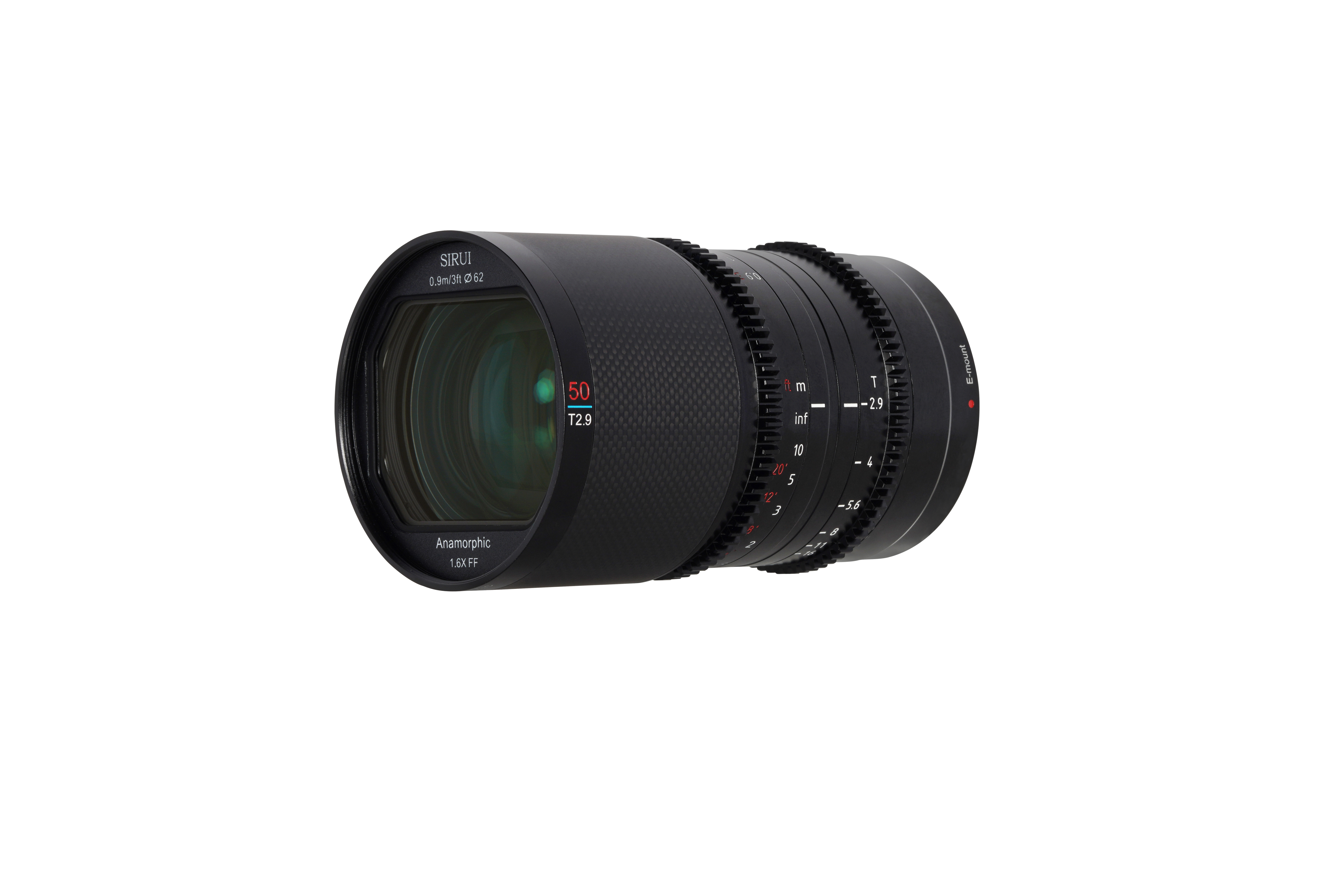 SIRUI Saturn 50mm T2.9 1.6x Carbon Vollformat anamorphes Objektiv (L Mount; Neutral Flare)