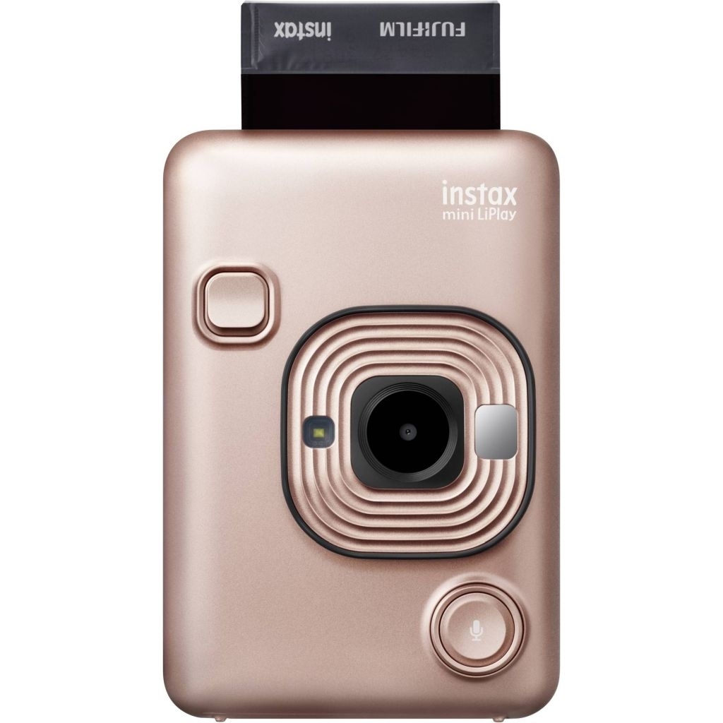 Fujifilm Instax LiPlay blush gold Set Sofortbildkamera + Kabel + Neckstrap + Socke