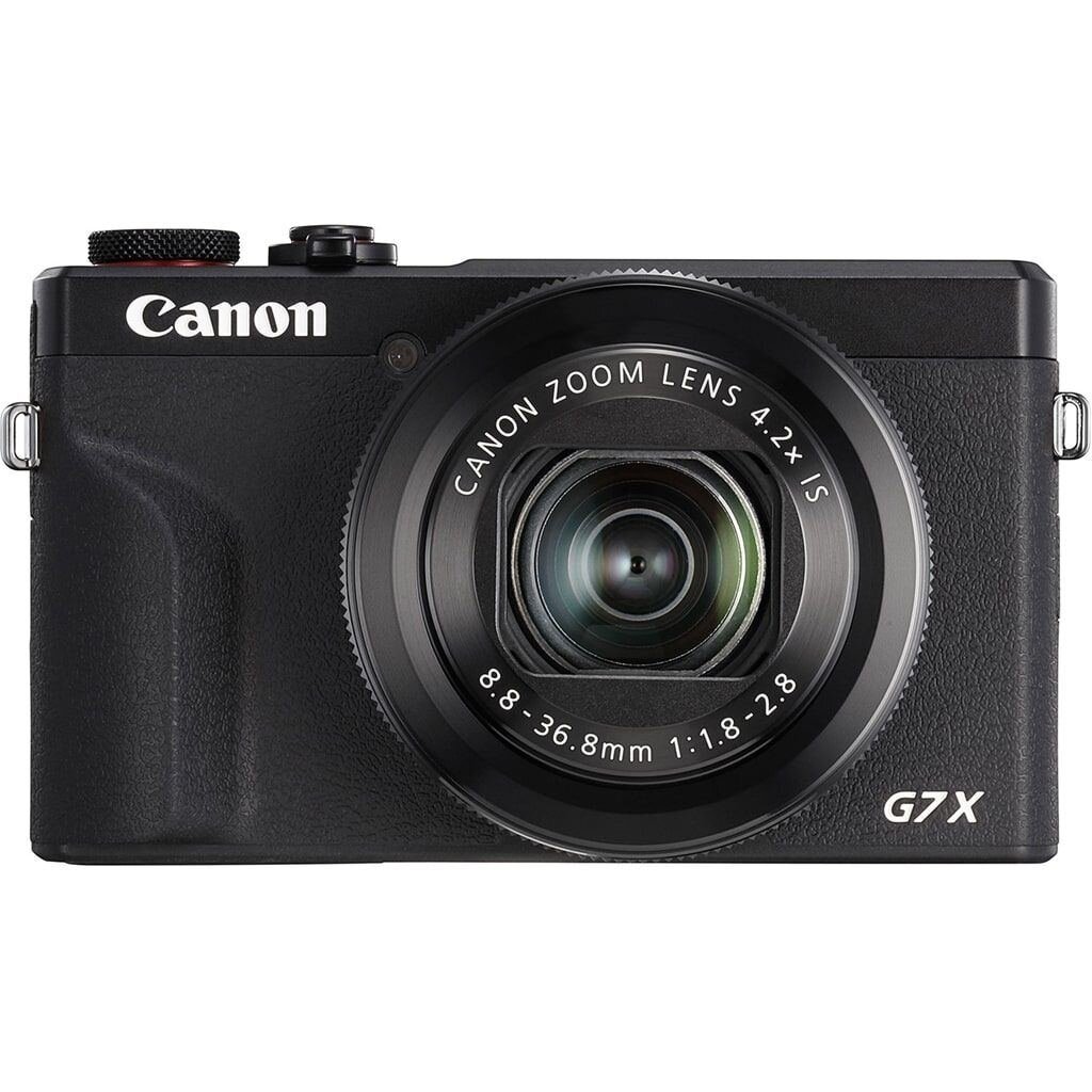 Canon PowerShot G7X Mark III schwarz VLogger Kit inkl. Canon Tripod HG-100TBR + 64GB SD Speicherkarte