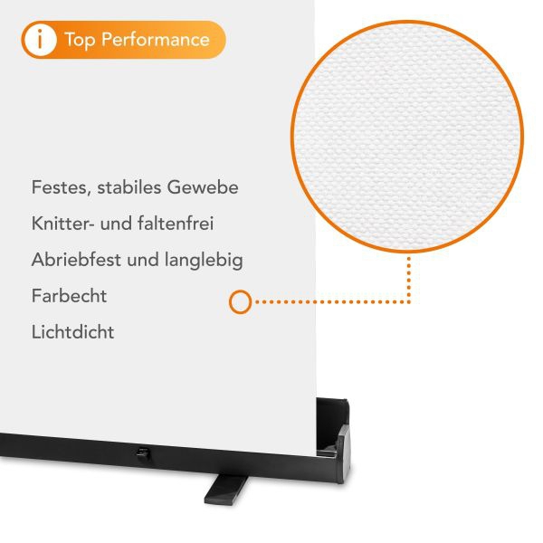 Walimex Roll-Up Panel Hintergrund schwarz 155x200